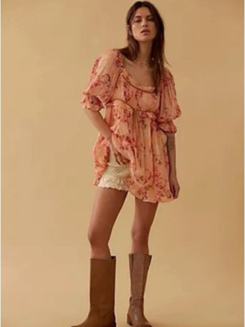 Free People Marney Floral Mini Dress